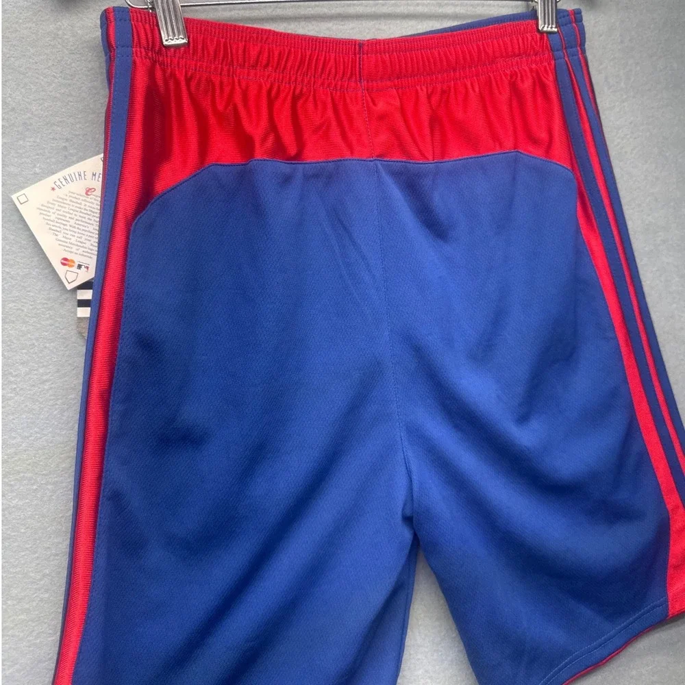 Adidas Texas Rangers Kids XL 18/20 Blue Red Mesh Athletic Shorts NWT R438R66N‎